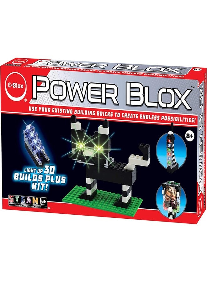 E-Blox Power Blox Builder - Plus Kit 3D LED Light-Up Building Blocks Toys Set for Kids Ages 8+ - Image 1